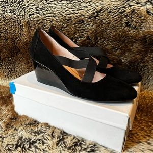 Taryn Rose Karla Suede Wedge Heel